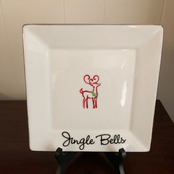 ST. NICHOLAS SQUARE HOLIDAY DECORATIVE PLATES Set of 2. 6” x 6” Gently used - Picture 3 of 9